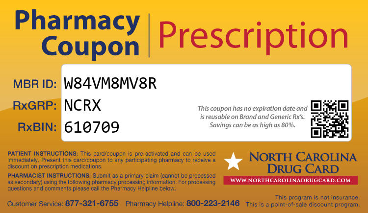 North Carolina Drug Card - Free Prescription Drug Coupon Card